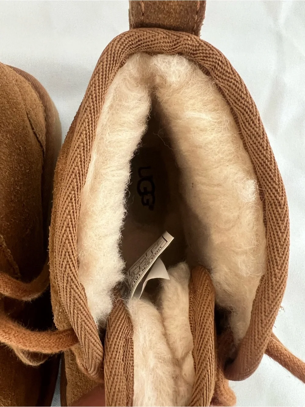 UGG Kids Chestnut Brown Suede Lace-Up Boots